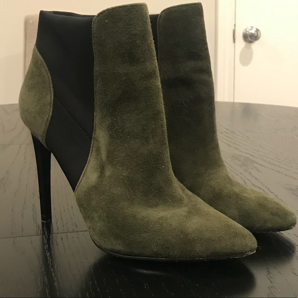 French Connection Green Ankle Boots